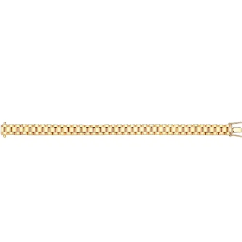 9ct Yellow Gold 8mm Watch Strap Bracelet 6Inch 23.5g